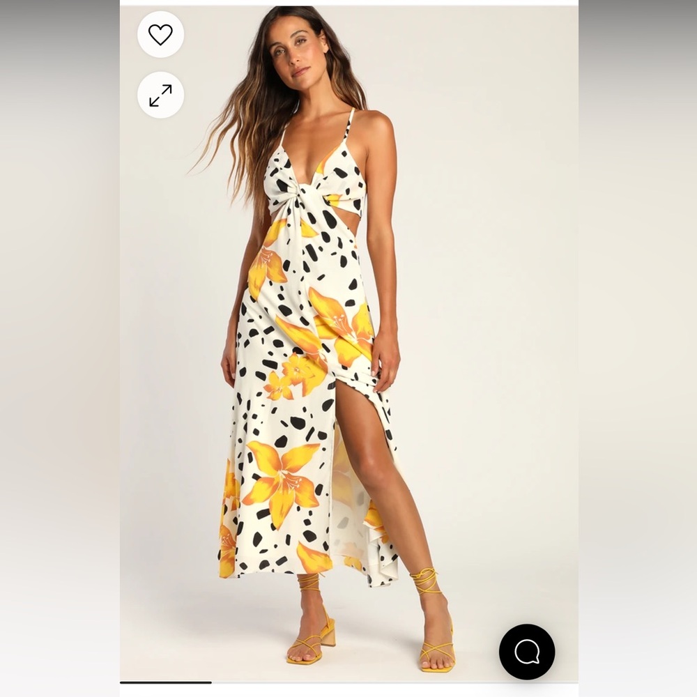 Lulus floral cutout maxi dress